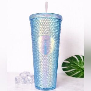 Starbucks Iridescent Blue Studded Tumbler 24oz Venti Cold Cup Asia Exclusive